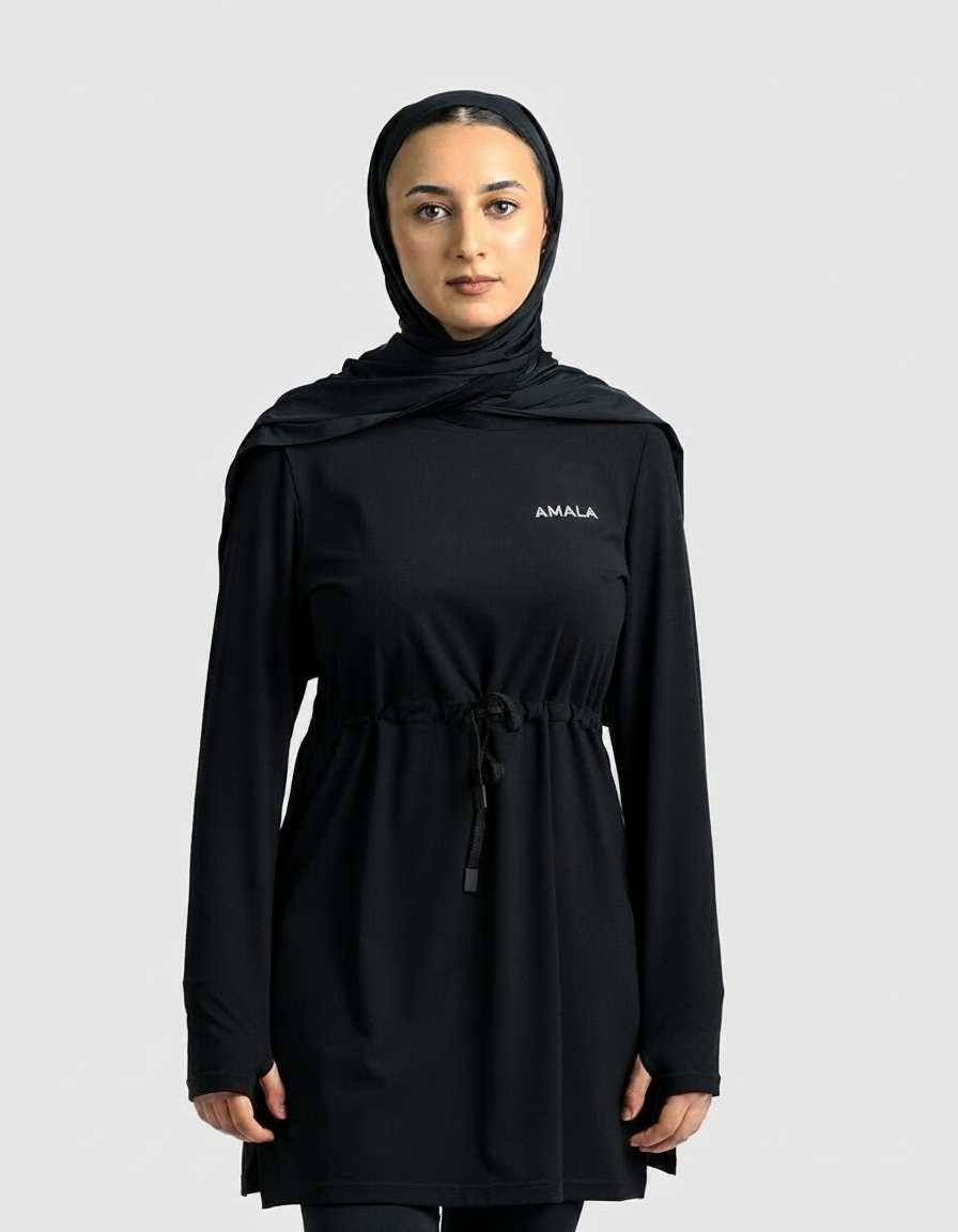 AMALA Modest Active Top Black – Ansicht 1