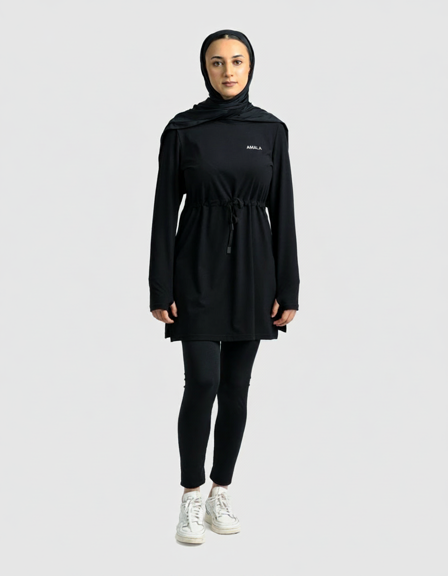 AMALA Modest Active Top Black – Ansicht 2