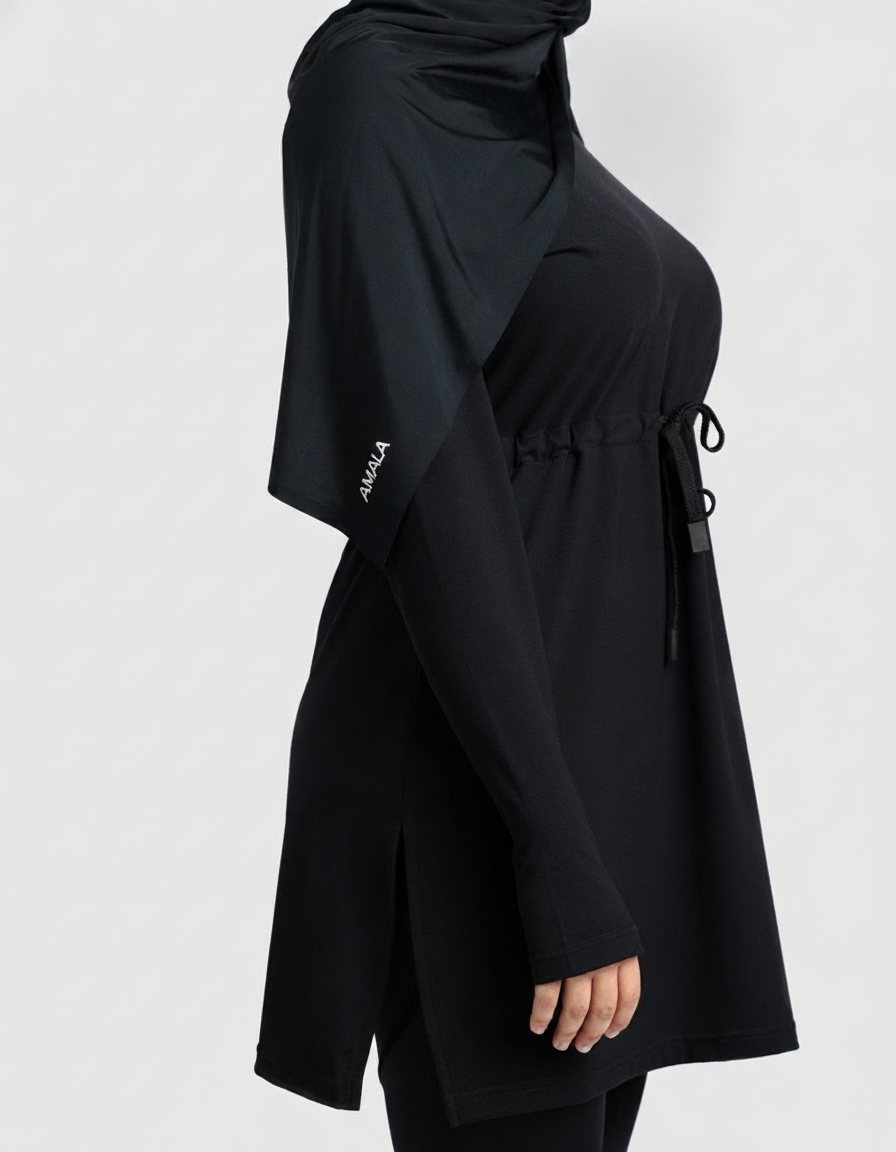 AMALA Modest Active Top Black – Ansicht 3
